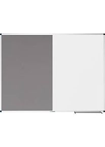 Kombiboard Legamaster UNITE, Pinboard & Whiteboard, B 1200 x T 12,6 x H 900 mm, Markerablage, lackierter Stahl & Filz, weiss & grau