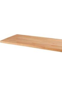 Schäfer Shop Arbeitsplatte, 40 mm stark, Gewindehülsen, in Längsrichtung riegelverl. Buchenholz, L 1500 x B 700 mm