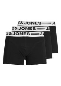 JACK & JONES, Hommes Boxers 'Sense', gris clair / noir / blanc