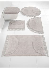 HEINE HOME Witt Badteppich, hellgrau, Größe 45x50 cm - rechteckig, 100% Baumwolle