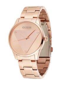 Guess, Femmes Montre à affichage analogique 'Emblem', or rose