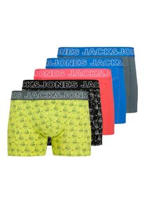 Jack & Jones JACK & JONES, Hommes Boxers 'JACCapri Skull', bleu clair / jaune / gris / rouge clair / noir