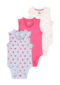 GAP, Garçons Barboteuse / body, bleu-gris / rose clair / rouge / blanc