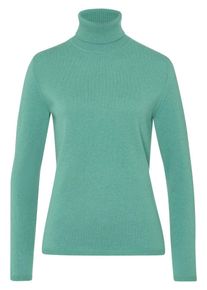 Peter Hahn - Rollkragen-Pullover aus Schurwolle und Kaschmir, grün, Gr. 46, Schurwolle