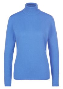Peter Hahn - Rollkragen-Pullover aus Schurwolle und Kaschmir, blau, Gr. 46, Schurwolle