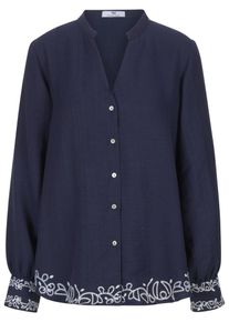 Peter Hahn - Bluse, blau, Gr. 42, Lyocell