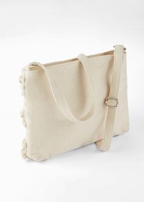 Stoffumhängetasche in beige, Grösse 22x30 cm, 100% Baumwolle, bonprix