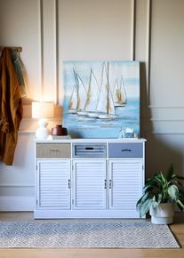 Leinwandbild mit Segelschiffen in grau | Onesize | bonprix