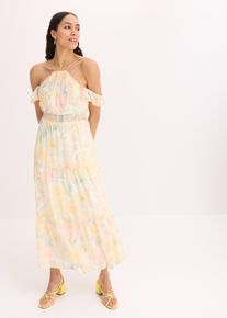 bedrucktes Maxikleid in gelb, Gr&ouml;sse 46, bonprix