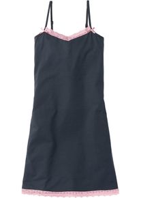 Kurzes Nachthemd mit zarter Spitze in grau, Grösse 36/38 (S), 95% Baumwolle, bonprix