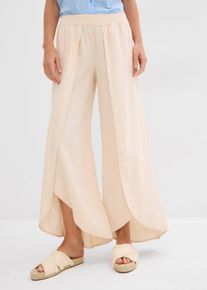 7/8-Hose aus leichtem Leinen-Mix in beige, Grösse 48, bonprix