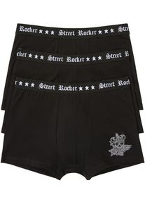 Boxershorts eng (3er Pack) in schwarz, Grösse 7 (XL), 95% Baumwolle, bonprix