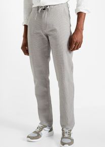 Regular Fit Schlupf-Chinohose mit Leinen Straight in grau, Gr&ouml;sse 58, bonprix