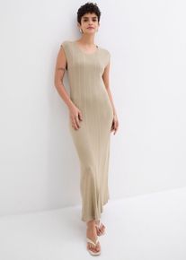 Figurbetontes Strickkleid aus Viskose-Mix in beige, Grösse 32/34 (XS), bonprix