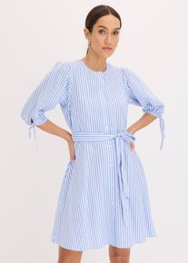 gestreiftes Blusenkleid in blau, Grösse 44, 100% Baumwolle, bonprix