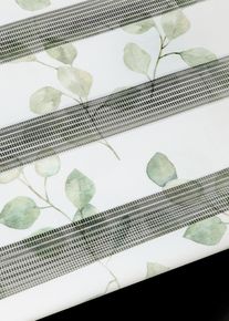 Doppelrollo mit Blätter Druck in grün | 130x60 cm | bonprix