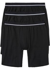 Lange Boxershorts eng (3er Pack) in schwarz, Grösse 10 (4XL), 95% Baumwolle, bonprix