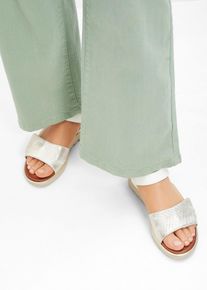 Jana Sandale in bequemer Weite in weiss, Grösse 37, bonprix