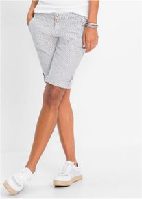 Gestreifte Shorts aus Leinen in blau, Grösse 32, bonprix