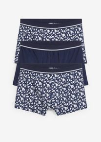Boxershorts eng (3er Pack) in blau, Grösse 7 (XL), 95% Baumwolle, bonprix