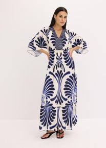 Maxikleid aus fließender Viskose in blau, Grösse 34, bonprix