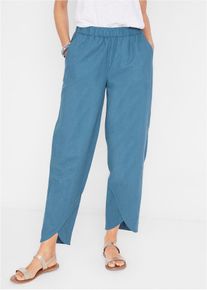 3/4-Hose aus leichtem Leinen-Mix in blau, Grösse 38, bonprix