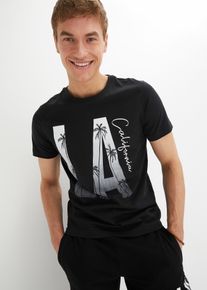 T-Shirt aus reiner Bio-Baumwolle Slim Fit in schwarz, Gr&ouml;sse 56/58 (XL), 100% Baumwolle, bonprix
