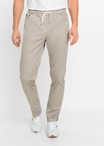 Regular Fit Stretch-Schlupfhose Straight in grau, Grösse 56, 98% Baumwolle, bonprix
