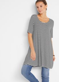 Tunika-Shirt aus Viskose-Mix in schwarz, Grösse 36/38 (S), bonprix