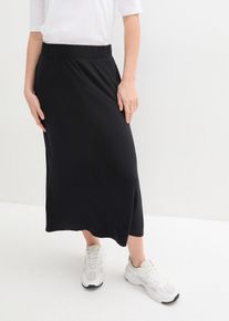 Jersey-Rock aus Viskose-Mix in schwarz, Grösse 52/54 (XXL), bonprix