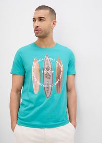 T-Shirt aus reiner Bio-Baumwolle Slim Fit in grün, Grösse 64/66 (3XL), 100% Baumwolle, bonprix