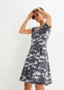 Shirtkleid aus fließender Viskose in grau, Grösse 40/42 (M), bonprix