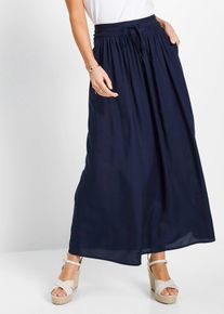 Viskose Maxirock in blau, Grösse 38, bonprix