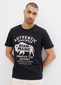 T-Shirt aus reiner Bio-Baumwolle in schwarz, Grösse 60/62 (XXL), 100% Baumwolle, bonprix