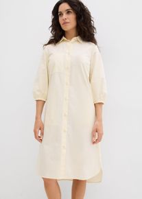 Blusenkleid aus leichter Baumwolle in beige, Grösse 44, 100% Baumwolle, bonprix