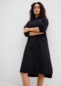 Blusenkleid aus leichter Baumwolle in schwarz, Gr&ouml;sse 40, 100% Baumwolle, bonprix