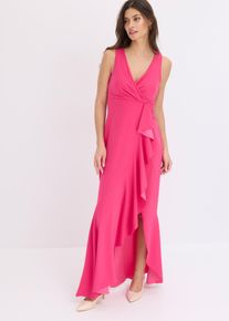 Maxikleid aus strukturiertem Crepe in pink, Grösse 32, bonprix