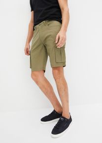 Stretch-Cargo-Bermuda Regular Fit in grün, Grösse 46, 97% Baumwolle, bonprix