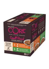 6x 85g Savoury Medleys Small Breed Farmer Selection Wellness Core Nassfutter für Hunde