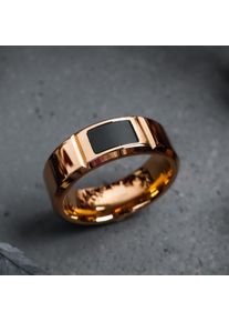 Holzkern Disk Ring Gold und Marmor