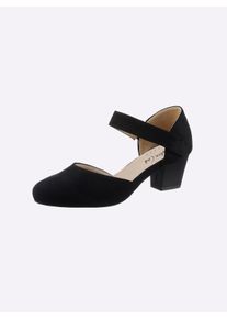 Andrea Conti Witt Damen Pumps mit Klettverschluss, schwarz, Größe 42, 100% Microfiber
