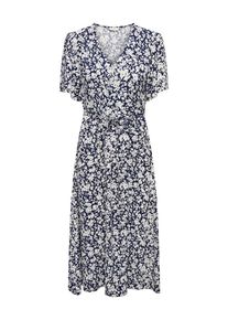 Only, Femmes Robe 'Halia', bleu nuit / blanc
