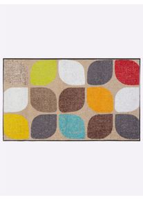 Witt Fussmatte, taupe-bunt, Größe 40x60 cm - rechteckig, 100% Polyamid. Rückseite: 100% Gummi