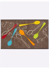 Witt Fussmatte, taupe-bunt, Größe 40x60 cm - rechteckig, 100% Polyamid. Rückseite: 100% Gummi