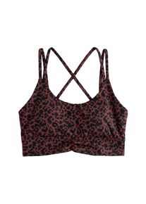 next, Femmes Soutien-gorge de sport 'mittelstarker Halt', lie de vin / noir