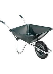 SZ Metall Schubkarre, 85 Liter, 11 kg, Kunstoffwanne grün
