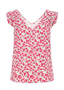 Ichi Blusentop 'IHAYA' Damen Gr&ouml;&szlig;e L gr&uuml;n / rosa / rot / wei&szlig;