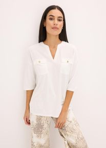 Viskose Shirt-Tunika in weiss, Grösse 44/46 (L), bonprix