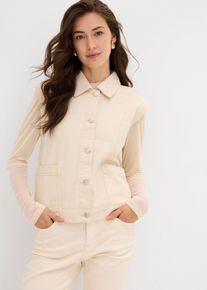 Jeansweste in farblos, Grösse 42, 100% Baumwolle, bonprix