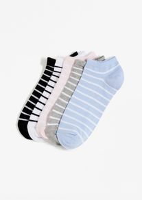 Sneakersocken mit Bio-Baumwolle (5er Pack) in schwarz, Grösse 31-34, bonprix